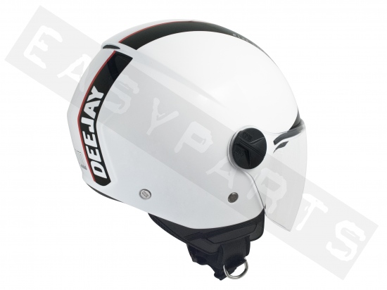 Helmet Demi Jet CGM 107DJ2 Deejay White (long visor)